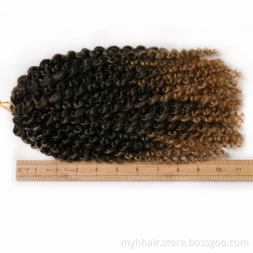 60g/pack synthetic 12 inch curly Braid Ombre braiding hair Extension crochet braids hair Marley Passion Twist